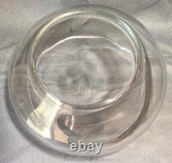 Sasaki Wheat Punch Bowl Cut Glass Blown Glass Vintage Gorgeous 11 1/4 USA