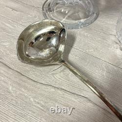 Shannon 24% Lead Crystal Diamond Cut Punch Bowl, Cups & Ladle 9pc Total Godinger