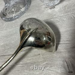 Shannon 24% Lead Crystal Diamond Cut Punch Bowl, Cups & Ladle 9pc Total Godinger