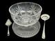 Shannon by Godinger Lead Crystal 10 Centerpiece Cake Plate Punch Bowl Set NIB