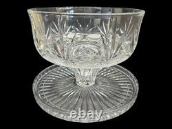 Shannon by Godinger Lead Crystal 10 Centerpiece Cake Plate Punch Bowl Set NIB