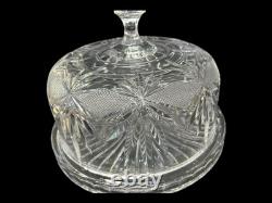 Shannon by Godinger Lead Crystal 10 Centerpiece Cake Plate Punch Bowl Set NIB