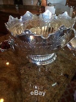 Sheffield Punch Bowl Nathaniel Smith Siversmith + 12 Sheffield Siver Punch Cups