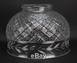 Signed WATERFORD Deep Cut Crystal Glandore Pattern Punch Bowl Centerpiece NR JWH