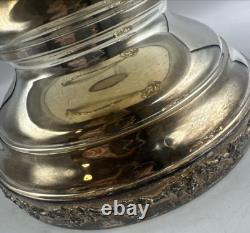 Silverplate Pedestal Punch Bowl with Ladle Grape Vine Design Vintage As