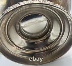 Silverplate Pedestal Punch Bowl with Ladle Grape Vine Design Vintage As