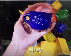 Slick and Sassy Jeannett Punch Bowl and Cup set Very Colorful 1950-60