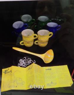 Slick and Sassy Jeannett Punch Bowl and Cup set Very Colorful 1950-60