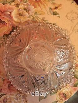 Small Crystal Punch Bowl and Base Vintage