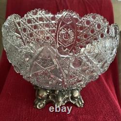 Smith Daisy and Button Clear Punch Bowl 2 Pieces It's Heavy And Beautiful