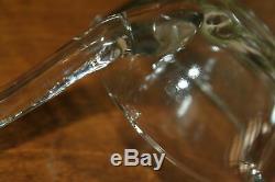 Smith Glass Daisy and Button Clear Punch Bowl and Ladle Set