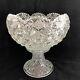 Smith Glass Daisy and Button Punch Bowl and Stand