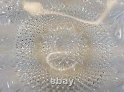 Spectacular Large Signed Brilliant Cut Glass Crystal Punch Bowl 13