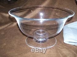 Steuben Punch Bowl Mid-Century Crystal Large Clear Glass Signed 10 x 5.5
