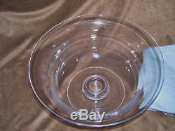 Steuben Punch Bowl Mid-Century Crystal Large Clear Glass Signed 10 x 5.5