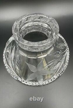 Striking Large Ideal Company Canastota Cut Glass Punch Bowl Floral #3