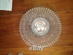 Stunning Antique ABP Brilliant Period Cut Glass Heavy 2pc Punch Bowl/10 Cups