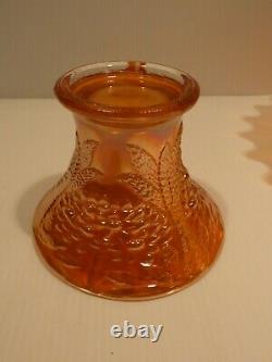 Stunning Fenton Orange Tree Carnival Glass Punch Bowl/Base and Cups