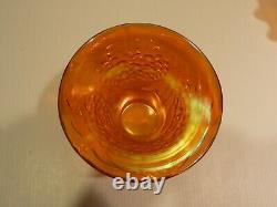 Stunning Fenton Orange Tree Carnival Glass Punch Bowl/Base and Cups