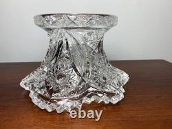 Stunning Imperial Glass Punch Bowl /Stand & 10 Cup Set Hobstar Arches With Ladle