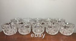 Stunning Imperial Glass Punch Bowl /Stand & 10 Cup Set Hobstar Arches With Ladle