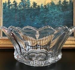Stunning Large HEISEY 15 Punch Bowl, Stand, 10 Cups COLONIAL 300 Pattern EXC