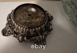 Stunning Vintage/Antique Smith Glass Pinwheel & Stars Punchbowl/Stand