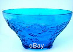 Summit Glass Reproduction of Fabled Cambridge Glass Buffalo Hunt Punch Bowl