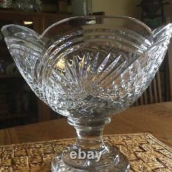 Superb Large Waterford Crystal 11 Pedestal Punch Bowl / Center Bowl Ireland N/R