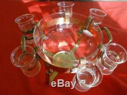 Swedish Copper Glogg Punch Bowl & Glasses For Hot Drinks From Sweden Nils Johan