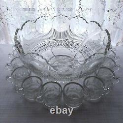 TIFFIN-FRANCISCAN Bullseye 14 Pc Punch Bowl Set