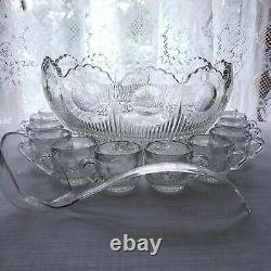 TIFFIN-FRANCISCAN Bullseye 14 Pc Punch Bowl Set