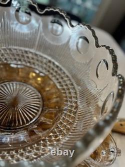 TIFFIN-FRANCISCAN Bullseye 19 Piece Punch Bowl Set Original Box 1957 Wrapping