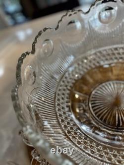 TIFFIN-FRANCISCAN Bullseye 19 Piece Punch Bowl Set Original Box 1957 Wrapping