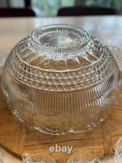 TIFFIN-FRANCISCAN Bullseye 19 Piece Punch Bowl Set Original Box 1957 Wrapping