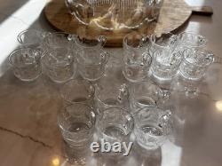 TIFFIN-FRANCISCAN Bullseye 19 Piece Punch Bowl Set Original Box 1957 Wrapping
