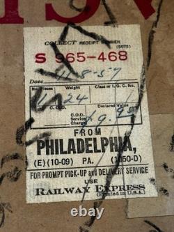 TIFFIN-FRANCISCAN Bullseye 19 Piece Punch Bowl Set Original Box 1957 Wrapping