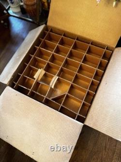 TIFFIN-FRANCISCAN Bullseye 19 Piece Punch Bowl Set Original Box 1957 Wrapping