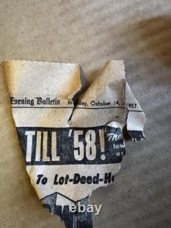 TIFFIN-FRANCISCAN Bullseye 19 Piece Punch Bowl Set Original Box 1957 Wrapping