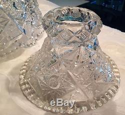 Two Piece Cut Glass Crystal Abp Punch Bowl Diamond Designstunning