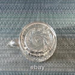 Thirty Three-Piece Pressed Glass Punch Bowl Set with Cups and Handles, Clear