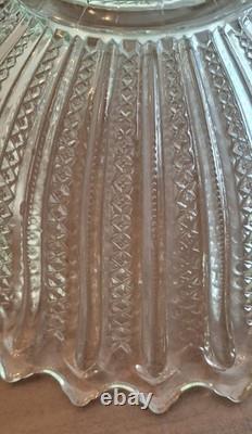 Tiara Punch Bowl Set with Serving Tray & 12 Cups Vintage Pressed Glass