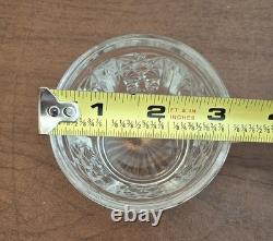 Tiara Punch Bowl Set with Serving Tray & 12 Cups Vintage Pressed Glass