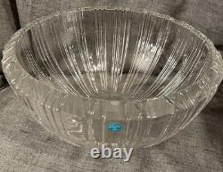 Tiffany & Co. 11 XL Atlas Crystal Roman Numeral Punch Serving Bowl EUC