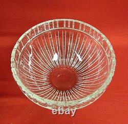 Tiffany & Co Crystal Atlas Punch Bowl 10 Diameter with Roman Numerals MINT