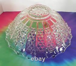 Tiffin BRISTOL DIAMOND Glass Punch Bowl Set with 19 Cups Vintage 1950s