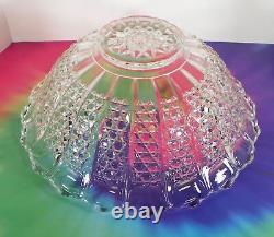 Tiffin BRISTOL DIAMOND Punch Bowl Set with 19 Cups Vintage 1950s Glass