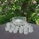 Tiffin-Franciscan Bullseye Punch Bowl Set with 24 Cups and Ladle