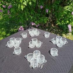 Tiffin-Franciscan Bullseye Punch Bowl Set with 24 Cups and Ladle