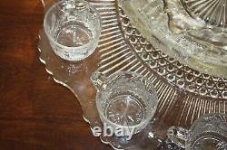 Tiffin-Franciscan Bullseye Vintage 14 Piece Punch Bowl Underplate 12 Cup Set